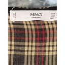 Mango 1644 MNG  Tartan Plaid Blouse Size Small Photo 3