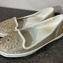 Jack Rogers  Mila Womens Gold Embroidered Boho Slip On Shoes Size 6 Sneakers Photo 0
