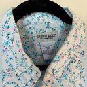 Cabin creek  Aqua Floral Button Down | Size 12P | Like New | Discontinued Photo 8