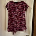 Xersion  Pink/purple Camo tie knot front tee size Small Photo 6