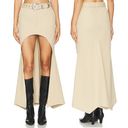 Lovers + Friends NWT  Jane High Low Denim Belted Maxi Skirt Beige Women's XS Photo 1