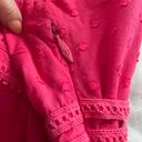 Juicy Couture Hot Pink A-line Textured 100% Cotton Lined Ties Closure Mini Dress, size 2 Photo 6