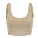 Anthropologie All Fenix  Contour Longline Scoop Sports Bra Taupe Photo 8