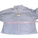 Everlane NWT  The Woven P.J. Top Blue & White Stripe 100% Cotton Boxy Size Medium Photo 3