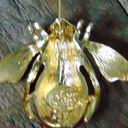 Joan Rivers  Crystal LADYBUG BEE PIN Brooch Red Black Pave Crystal Gold Lady Bug Photo 2