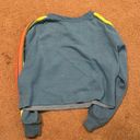 Aviator Nation Cropped Neon Blue Crewneck Photo 1