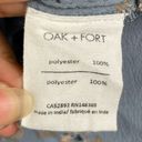 Oak + Fort  Blue Floral Short Sleeve Peplum Blouse Photo 3