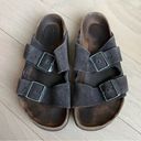 Birkenstock  Arizona Suede with Soft Footbed in Dark Gray Photo 1