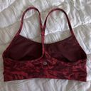 Lululemon  Flow Y Nulu Bra Red Leaf Multi (Size: 6) Photo 2