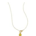 Madewell Jade, with Gold Chain Necklace, Adjustable. Photo 2