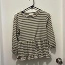 Ro & De  Anthropologie Marcia Babydoll Striped Peplum Blouse XS Multicolor Photo 0