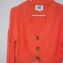 Urban Outfitters BDG Orange Cropped Button Front Flare Sleeve Cardigan Photo 3