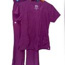 Burgundy Barco One Top and Pants Scrub Set Size Small/Medium Photo 0