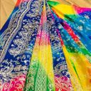 NWT Rainbow multicolor embroidered and sequin sari Red Photo 2