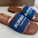 Burberry  Carolyn Denim Slide Sandals Photo 1