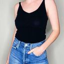 Debut  Black V Neck Knit Tank Bodysuit Photo 0