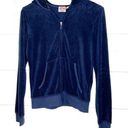 Juicy Couture Vintage Y2K  Navy Blue Zip Up Velour Track Jacket Photo 0