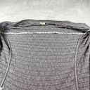 The Loft  Ann Taylor Open Front Cardigan Knit Sweater Womens Size L Gray Short Sleeve Photo 4
