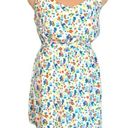 Bebop  Dress Mini White Tank Bright Floral Scoopneck Flirty Sleeveless Size Large Photo 0