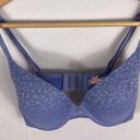 PINK - Victoria's Secret VS Pink Leopard Print Wear Everywhere Pushup Purple Bra Size 32D Photo 0