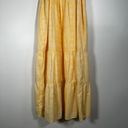 The Nines By Hatch Maternity Tiered Maxi Dress Yellow Tie Strap Size Medium Photo 6