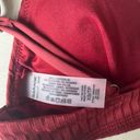 Garage NWOT  burgundy red ribbed triangle padded bikini top Photo 2