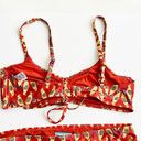 Modcloth [] Orange Retro Birds Print High Waisted Bikini The Carmen Franky Sz XL Photo 3