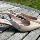 Miu Miu Nude Kitten-Heel Slingback Pumps by  size 36 1/2  nude silver 6 Photo 3