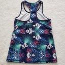 Zella Tropical Floral Print Racerback Tank Photo 1