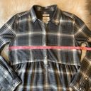 American Eagle  Ahh-mazingly Soft plaid brushed flannel popover top M Photo 6