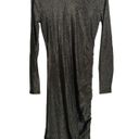 n:philanthropy New  Demetra Black Gold Metallic Bodycon Dress Size Medium Photo 6