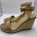 Ann Taylor  Biege wedge heel sandal size 8.5M open toe Photo 0