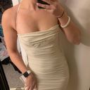 Tic Toc Beige Bodycon Mini Dress Photo 0