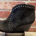 No Parking Linnett Womens black microsuede wedge ankle boots booties size 9.5 Photo 1