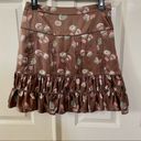 Marc Jacobs  brown silk floral skirt Photo 1