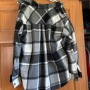 Black And White Checked Flannel Gray Size L Photo 3