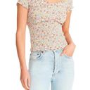 BB Dakota Women’s Size S Floral Off The Shoulder Smocked Top Photo 0