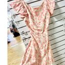 NWT Krewe Du Q Rhodes Flutter Sleeve Open Back Mini Dress Rose Bloom Pink Small Photo 2