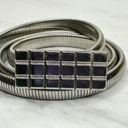 The Bar Vintage Buckle Silver Tone Coil Stretch Cinch Belt Size Small S Womens Photo 1