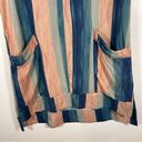 Vix Paula Hermanny  vertical striped Ombre tie dye v neck sleeveless blouse sz L Photo 3