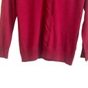 Coldwater Creek  Women Sweater V-Neck Wool Blend Long Sleeve Knit Pullover L Red Photo 3