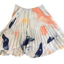 ZARA Asymmetrical Pleated Midi Skirt Sz. S Water Colors Career Full Skirt Photo 2