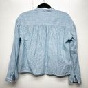 Pilcro  Anthropologie Button Front Long Sleeve Cotton Blue Shirt Women's Size XS Photo 5