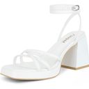 Amazon White Platform Block Heel Photo 0