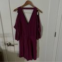 Michelle Mason  Silk Open Shoulder Drape Mini Dress in Puce Women’s Size 4 Photo 5