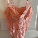 SheIn Pink Lacy Bodysuit Photo 0