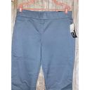 kim rogers Women's  Super Stretch Capris Pants Cropped Size 14 Light Blue Pull On Photo 3