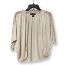 August Silk  Womens Cardigan Sweater Beige Batwing Dolman Half Sleeve Petites S Photo 0