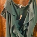 Bar III NWT  Plus Size Ruffled Sleeveless Wrap Midi Dress, green size 3X Photo 4