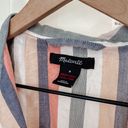 Madewell Blue And Pink Striped Pajama Shirt Photo 1